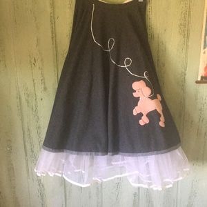 1950’s poodle skirt with crinoline rockabilly